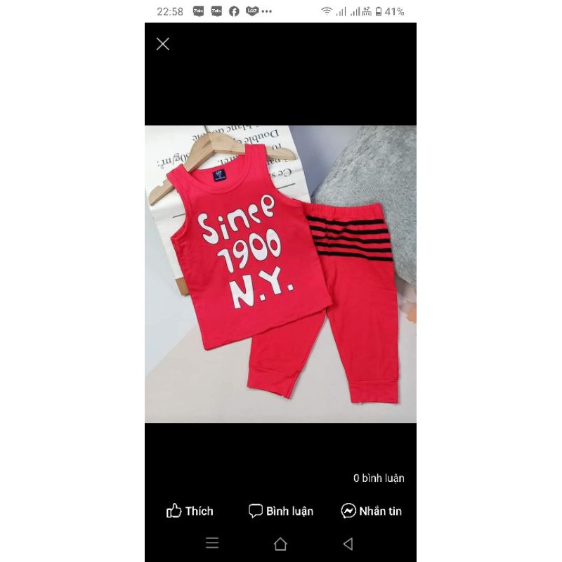 Bộ cotton bé gái