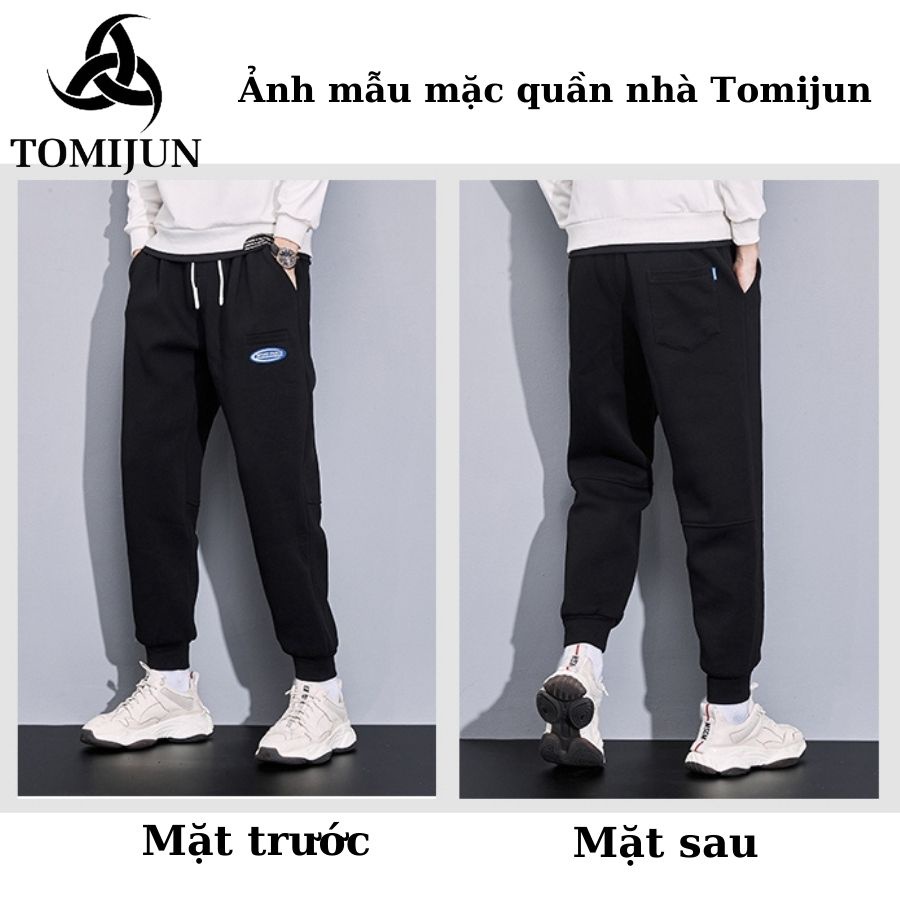 Quần jogger, quần thể thao nam TOMIJUN chất liệu thun co giãn 4 chiều, không nhăn xù, bo ống chân phong cách Hàn Quốc