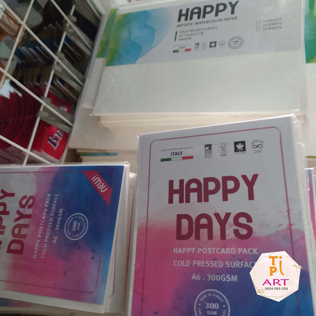 Giấy Vẽ Màu Nước HAPPY Hạng Họa Sĩ 300gsm