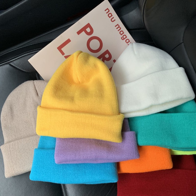 Mũ Len Dệt Kim Mỏng Phong Cách Retro Hàn Quốc Cá Tính