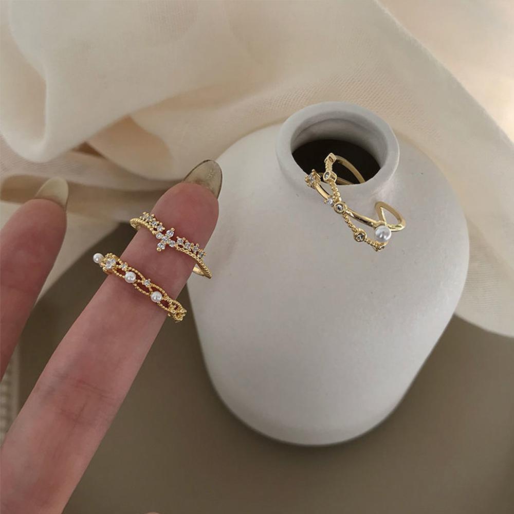 Nhẫn Hở Thiết Kế Sang Trọng Thanh Lịch Phong Cách Hàn Quốc Cho Bạn Gái