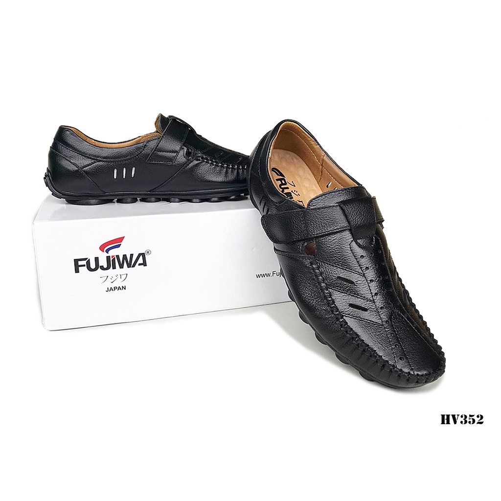 Giày Lười Nam Da Bò FUJIWA - HV352. Da Bò Thật, Đế Cao Su. Được Đóng Thủ Công (Handmade). Size:  38, 39, 40, 41, 42, 43