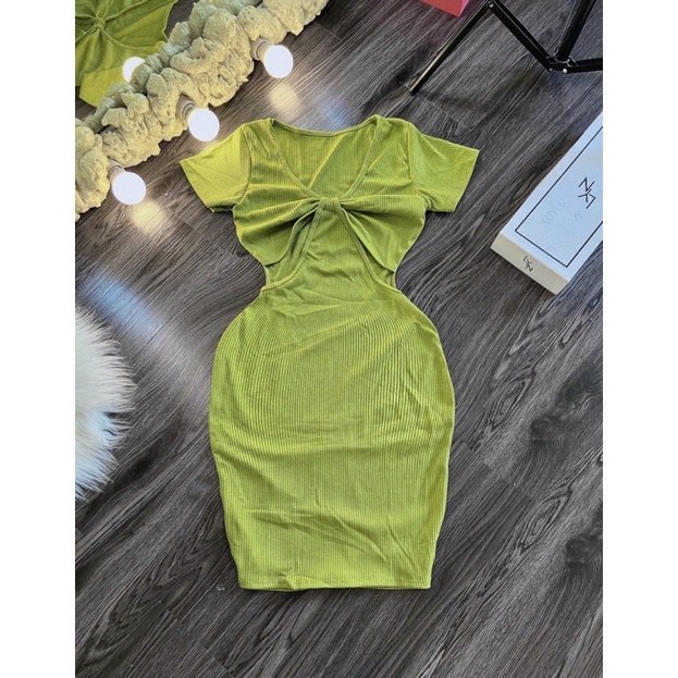 ĐẦM BODY HỞ EO HAI BÊN DÁNG NGẮN SEXY