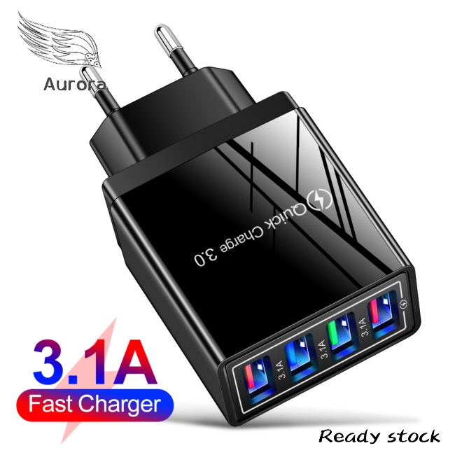 Đầu Sạc 12w 4 Cổng Usb 3a Cho Điện Thoại