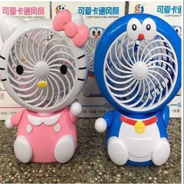 Quạt Doremon Kitty pin sạc