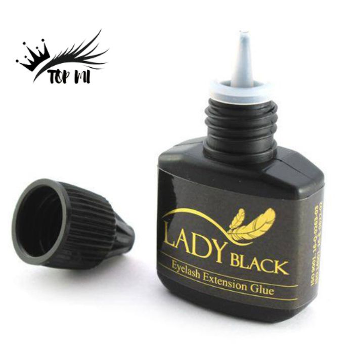 Keo nối mi LADY BLACK chính hãng siêu bám keo an toàn dễ sử dụng TOPMI