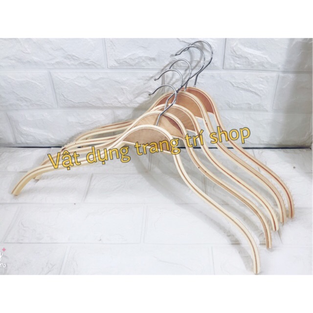 Móc gỗ ván ép vai đệm 40cm ( bộ 10 cây ) Chuẩn loại 1