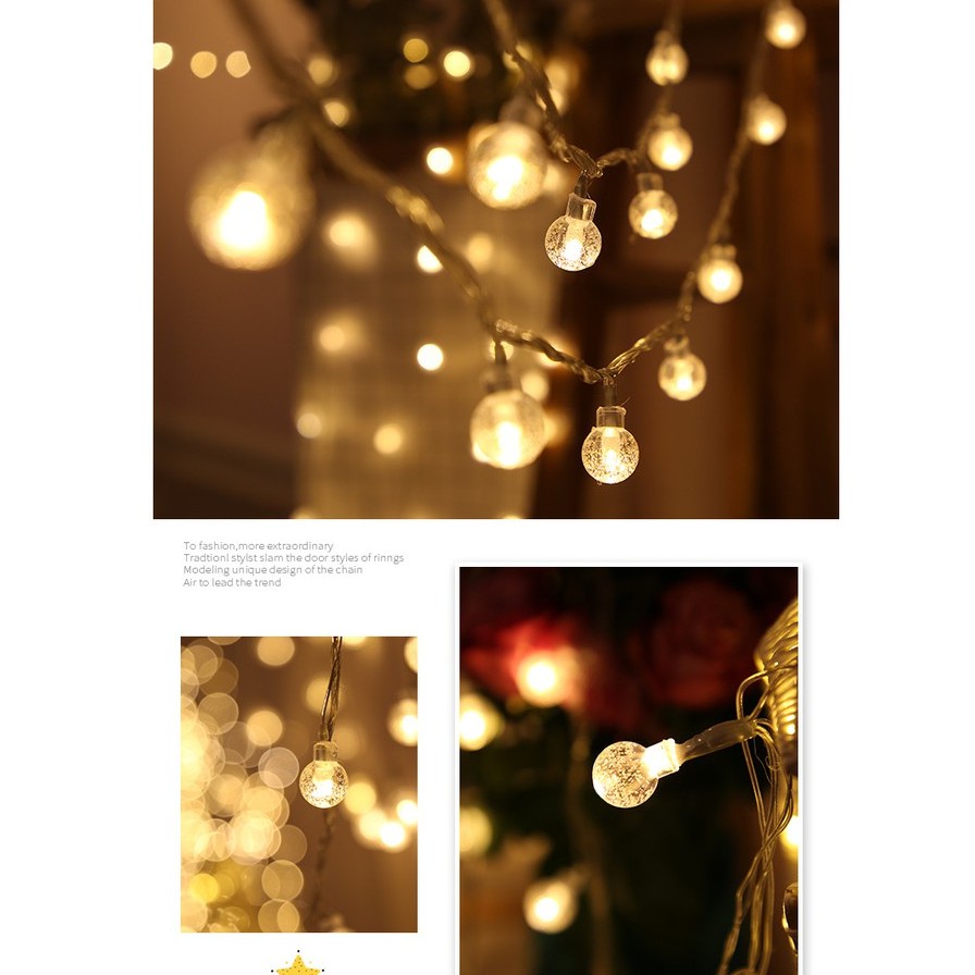 Đèn led trang trí Cherry Ball 3M/6M, nhiều màu, dùng pin AA và USB giá rẻ - GGTeam