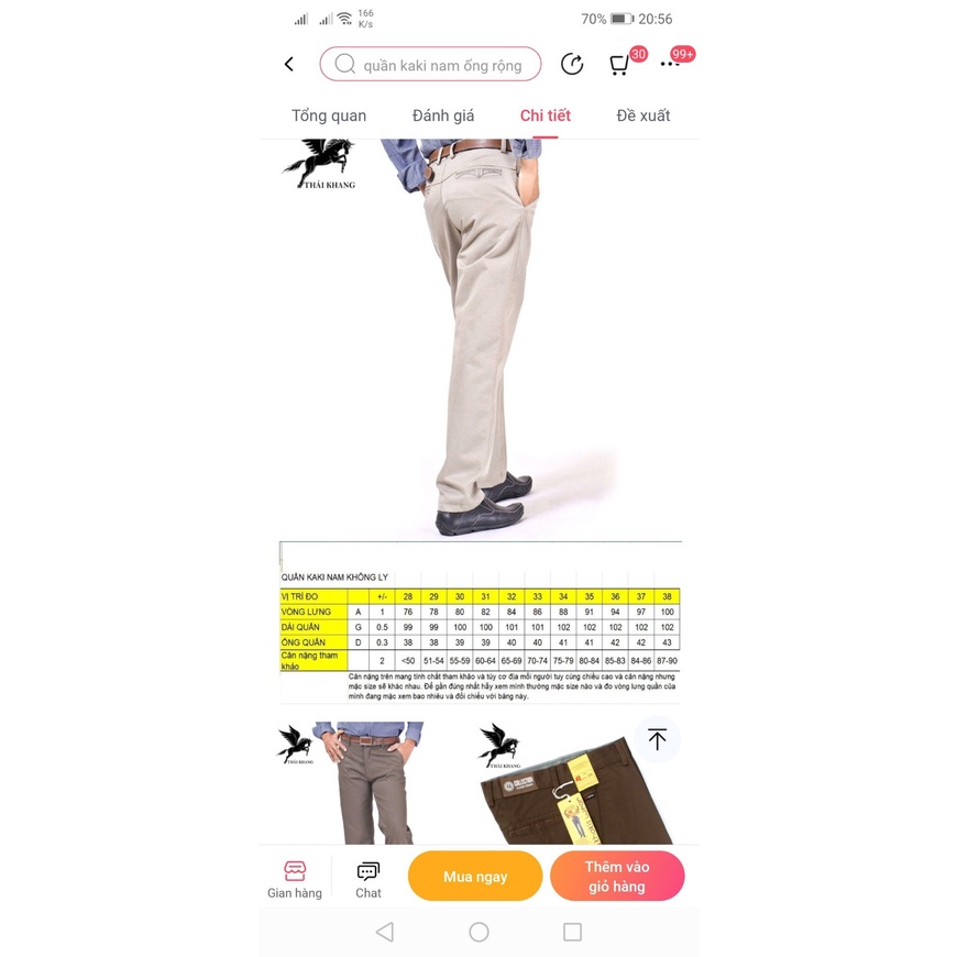 Quần kaki nam trung niên ống đứng chất kaki dày mềm không ra màu không xù lông form rộng thoải mái QKAKI21