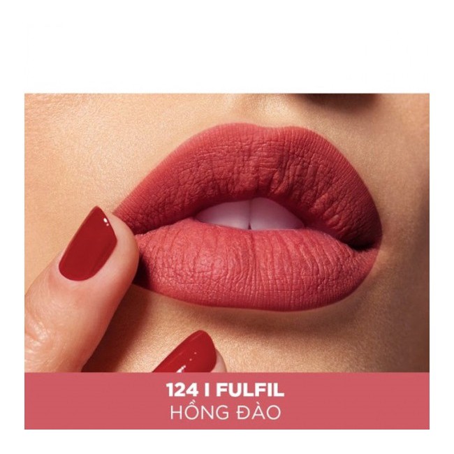 Son kem lì nhẹ môi Rouge Signature L'Oreal Paris (7ml) Tông 124 I Embrace