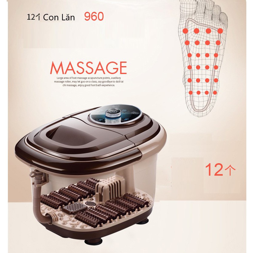 Bồn Ngâm Chân Massage Hồng Ngoại JRK8861 [ Tặng Thuốc Bắc Ngâm Chân ]