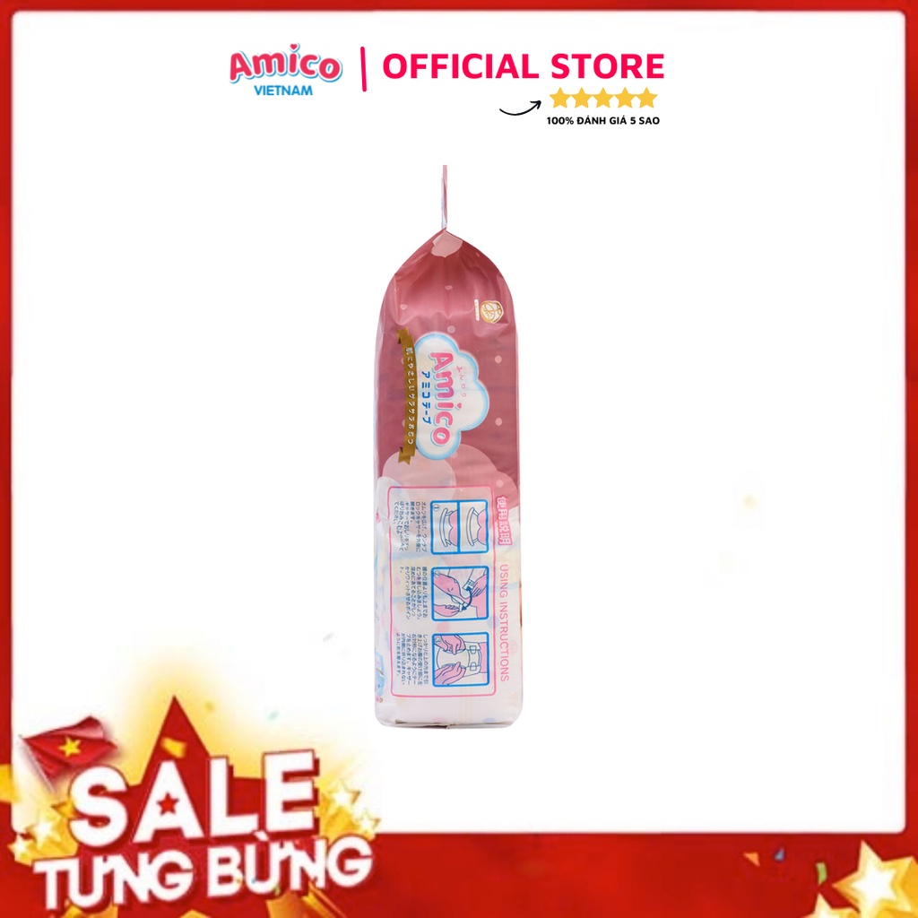 Tã dán Amico combo 2 gói size S 82+ 6 miếng (Cho bé 4 - 8 kg)