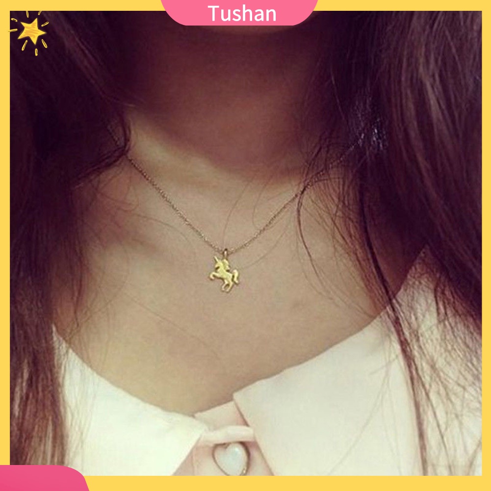 Dây chuyền nữ mặt hình ngựa một sừng dễ thương