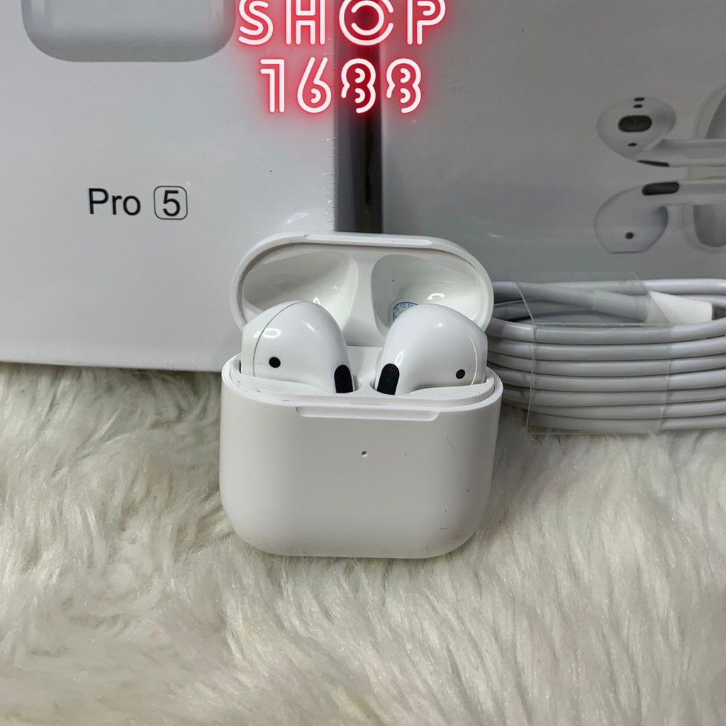 Tai nghe Pro 5 bluetooth 5.0 TWS check setting imei, đổi tên, nguyên seal - SHOP1688