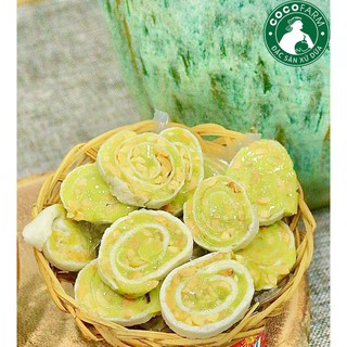Kẹo Dừa Cuộn Bánh Tráng Thập Cẩm Cocofarm (Sữa Đậu Phộng & Lá Dứa Hộp 300gr) - Quà Biếu Đặc sản Bến Tre