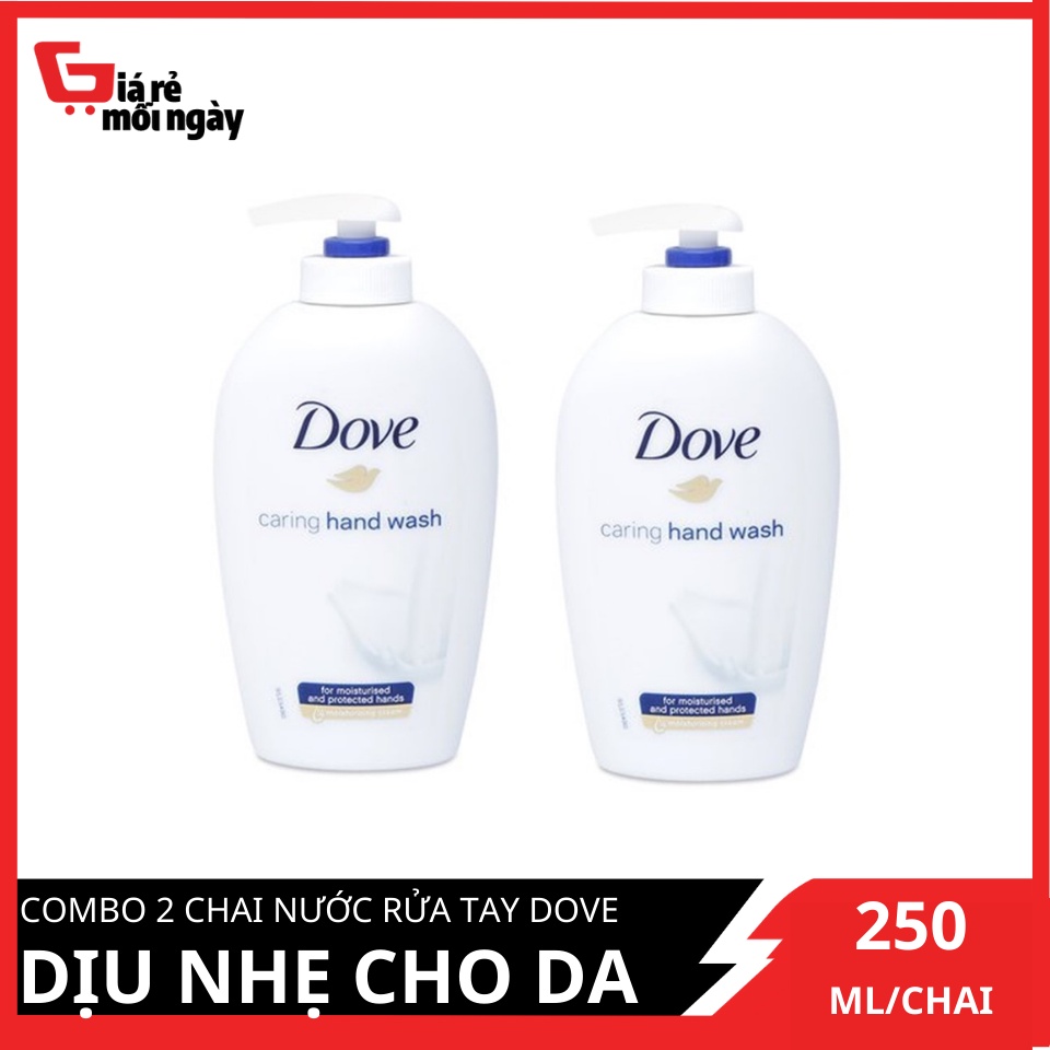 Combo 2 chai nước rửa tay Dove Dịu nhẹ cho da 250mlX2