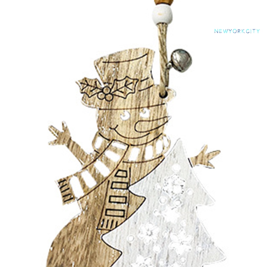 Phụ Kiện Treo Trang Trí Giáng Sinh Bằng Gỗ Hình Ông Già Noel Hoạt Hình Thân Thiện Với Môi Trường