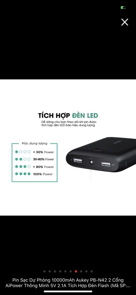 Pin Sạc Dự Phòng 10000mAh Aukey PB-N42