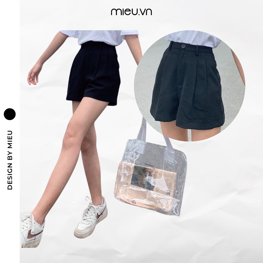 Quần short basic 2 ly (Đen/Trắng/Nâu) - FAU14