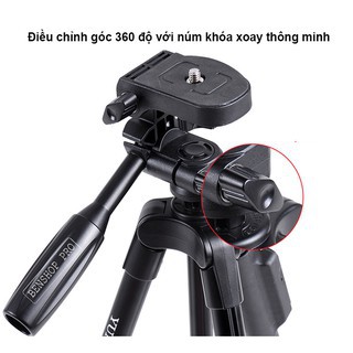 Chân đế điện thoại, chân đế máy ảnh, tripod  YuntengVCT 5208 kiêm giá đỡ có remote Bluetooth điều khiển chụp từ xa