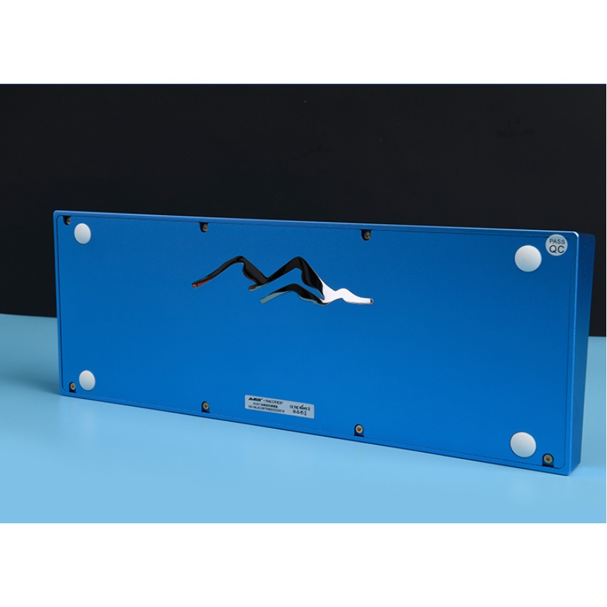 Bàn Phím Cơ AJAZZ AC067 Mountain Blue Gasket RGB Màu Xanh Biển Nhôm Nguyên Khối