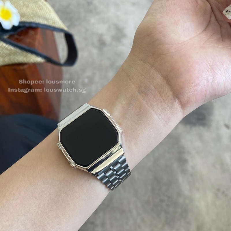 Đồng hồ nam nữ CA cảm ứng tráng gương dây thép cao cấp DHG1 LOUSMORE