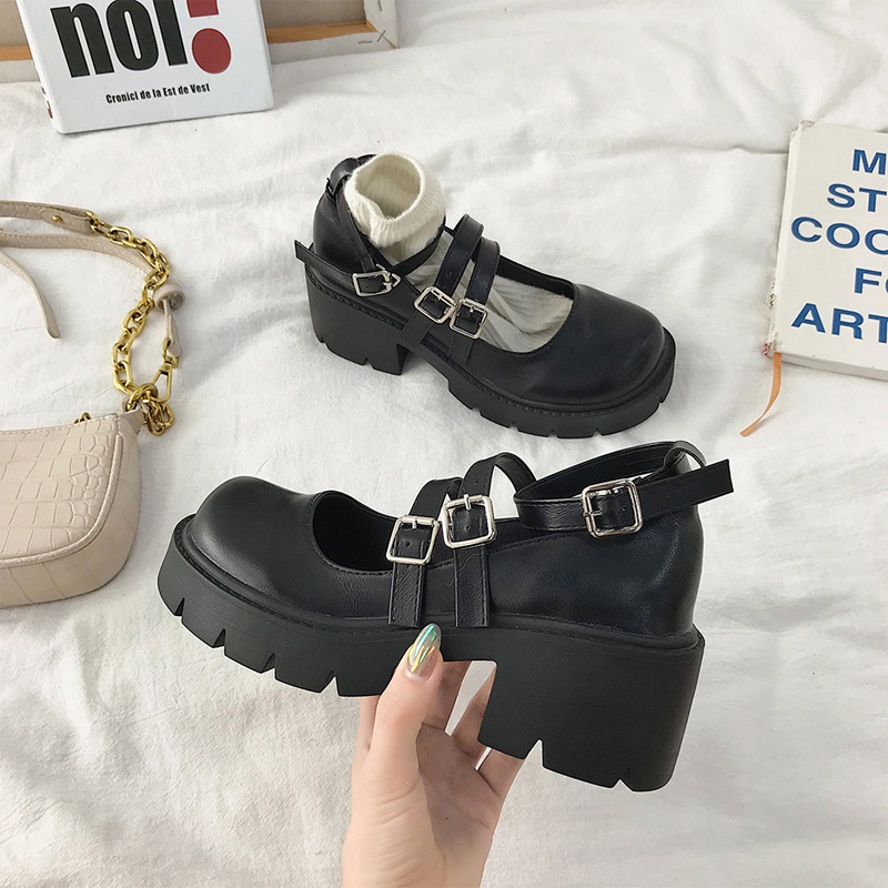 Giày Lolita ĐẾ CAO 6cm 3 quai Ulzzang Hàn Quốc Giá Rẻ LLT008-ZOEE