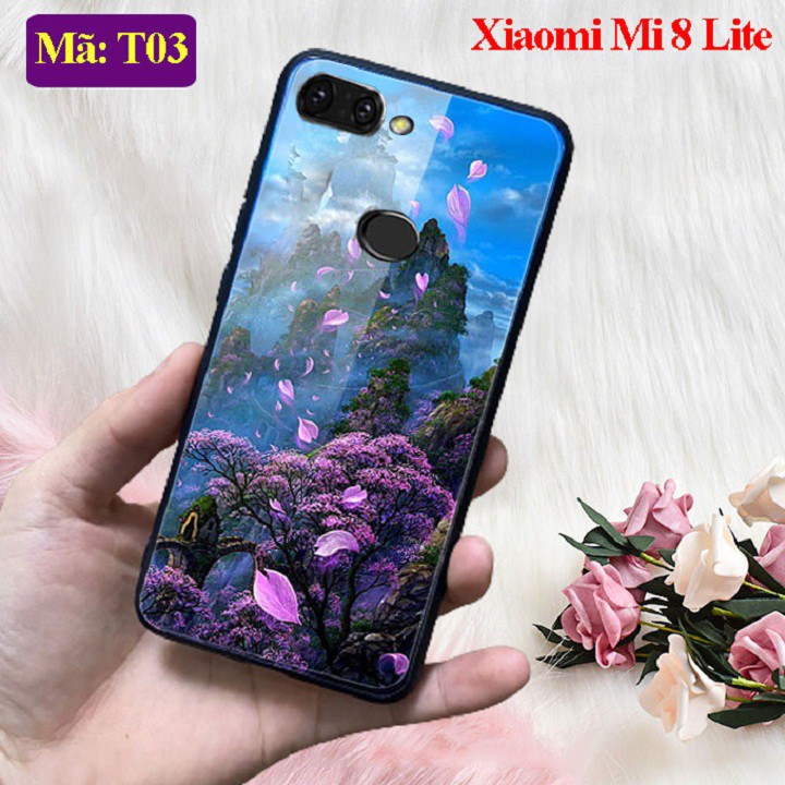 [Freeship] Ốp Lưng Xiaomi Mi 8 Lite - Ốp điện thoại Xiaomi mi8 lite mặt lưng in hoa 3D sang trọng, vỏ case đẹp