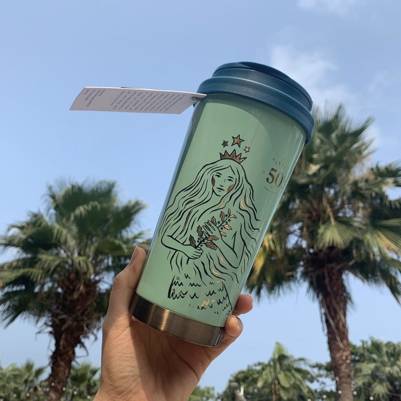 [STARBUCKS VN]- BÌNH GIỮ NHIỆT STARBUCKS 50th ANNI SS MERMAID ELMA TUMBLER 16oz