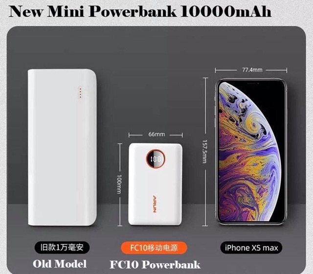 Pin Dự Phòng Arun FC10 10.000 mAh Nhỏ Gọn Sạc Nhanh