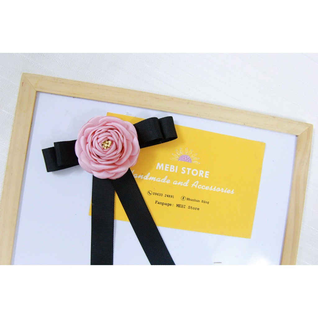 (ảnh thật) Tag cài áo handmade hoa trà siêu xinh 14 màu NOBOX