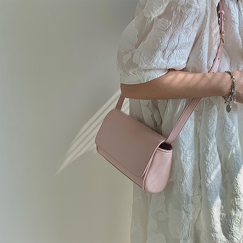 Túi đeo chéo IELGY màu hồng đơn giản tùy chỉnh thiết kế thời trang cao cấp cho nữ