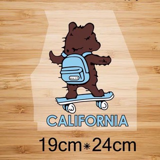 Sticker ủi dễ thương - gấu trượt patin 🏂⛷️🏄