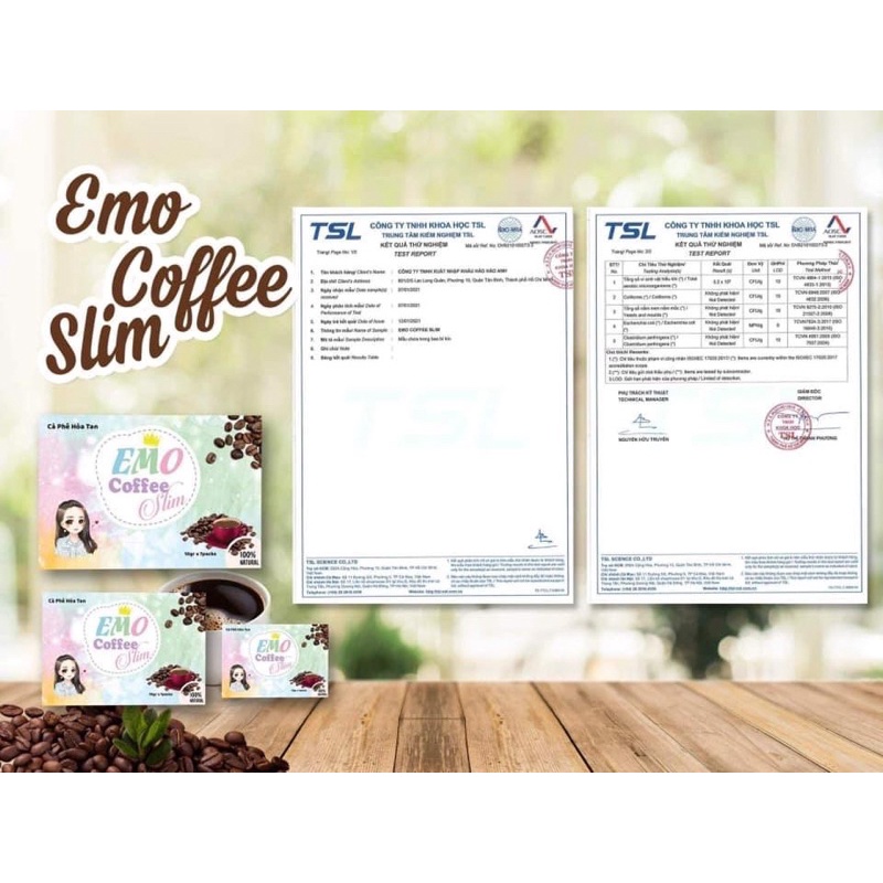 Combo 3-5-10hộp nước trái cây Emoslim Coffee