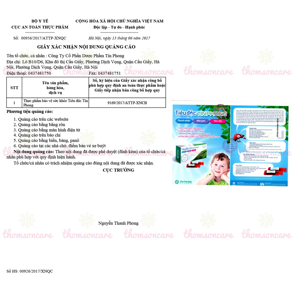 Siro Tiêu độc Tín Phong hộp 18 ống dễ uống cho trẻ - hỗ trợ mát gan, thanh nhiệt, ngăn ngừa rôm sảy cho bé