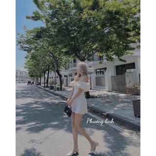 váy trễ vai tay bồng