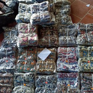 Quần lanh thổ cẩm gấu suông