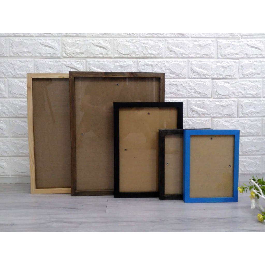 Khung Ảnh Treo Tường Trắng Đen A5 A4 A3 Giá rẻ - Khung Hình Gỗ Thông Picture Frames Tiệm Khung PT