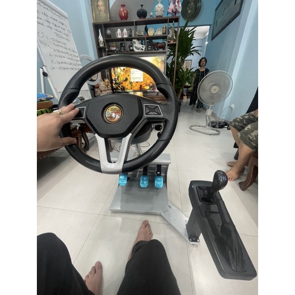 Vô lăng game Victor 2 TỰ ĐỘNG hộp số D - P - N - R Chân đế to chắc chắn quay 900 - 1080 Kèm
