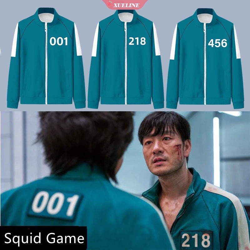 Bộ áo khoác nỉ SQUID GAME bộ quần áo trò chơi con mực hot trend