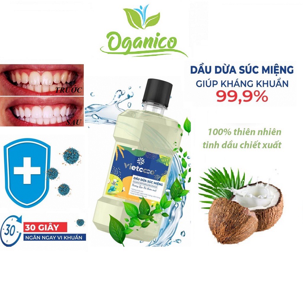 Dầu dừa nguyên chất Organic VIETCOCO hũ 200ML, CHAI 250ML