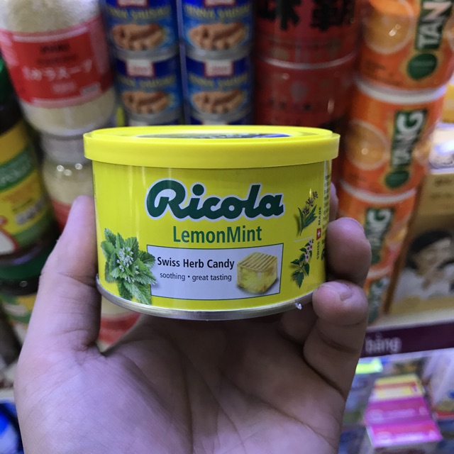 Kẹo Ngậm Thảo Mộc Ricola Lemonmint Hộp Thiếc 100g