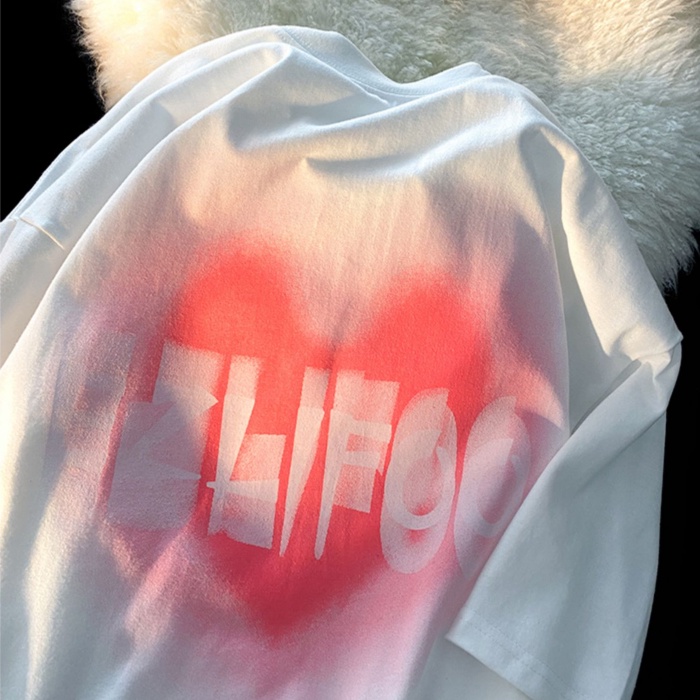 NRVP Áo Thun Nữ Ngắn Tay In Chữ Phong Cách Hàn Quốc