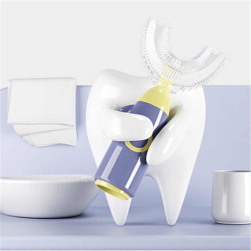 Bàn Chải Đánh Răng Silicone Mềm Hình Chữ U Dành Cho Bé