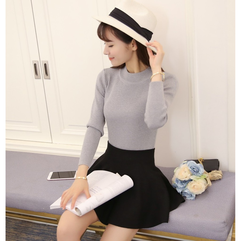 Áo len cổ 3 phân 100% chất len đẹp, siêu phẩm mùa đông