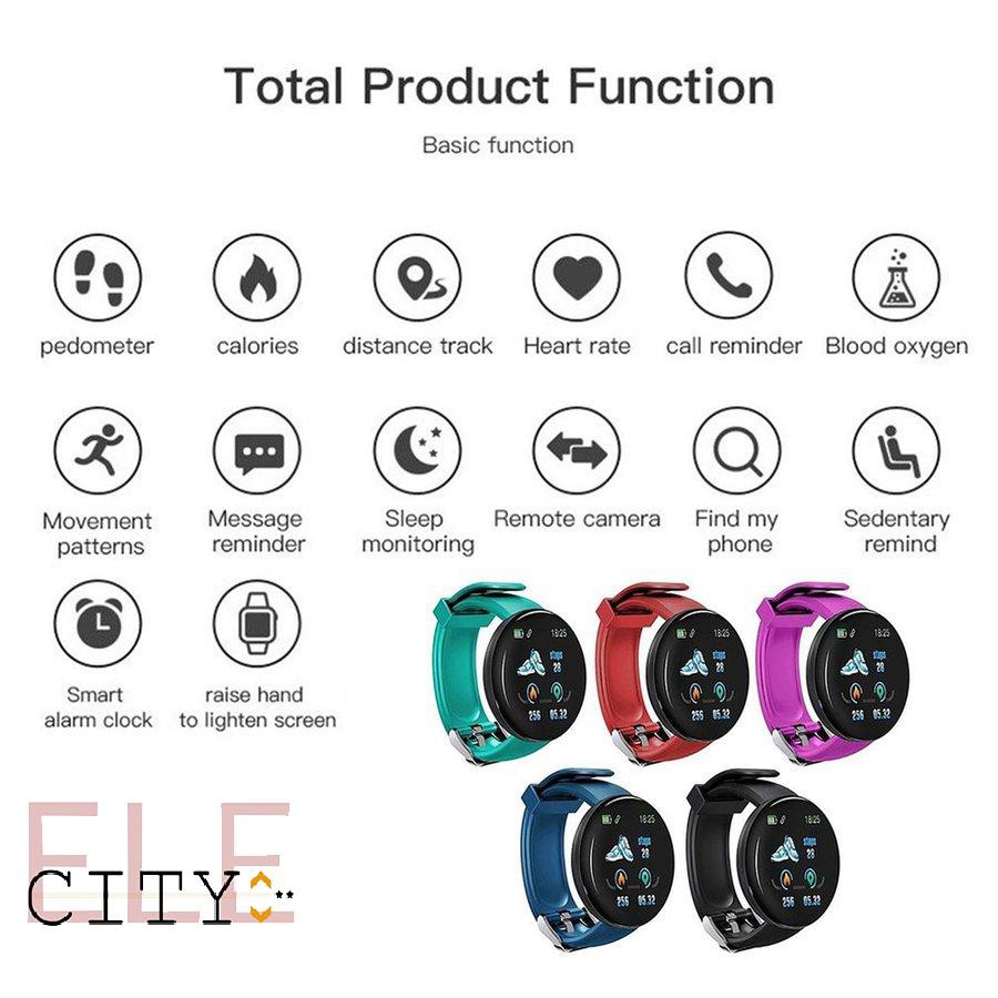 ✌✌ Đồng Hồ Thông Minh Bluetooth D18 Theo Dõi Thể Thao Chống Nước Cho Nam Và Nữ Đồng Hồ Cho Hệ Thống IOS