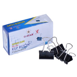 Hộp 12 cái kẹp bướm g-star 25mm