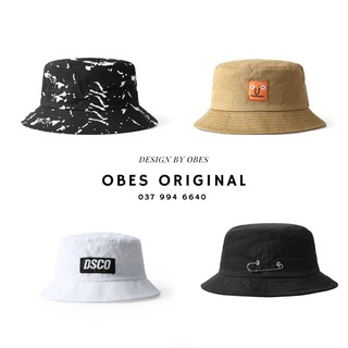 [OBES] Mũ vành, nón nam họa tiết trẻ trung