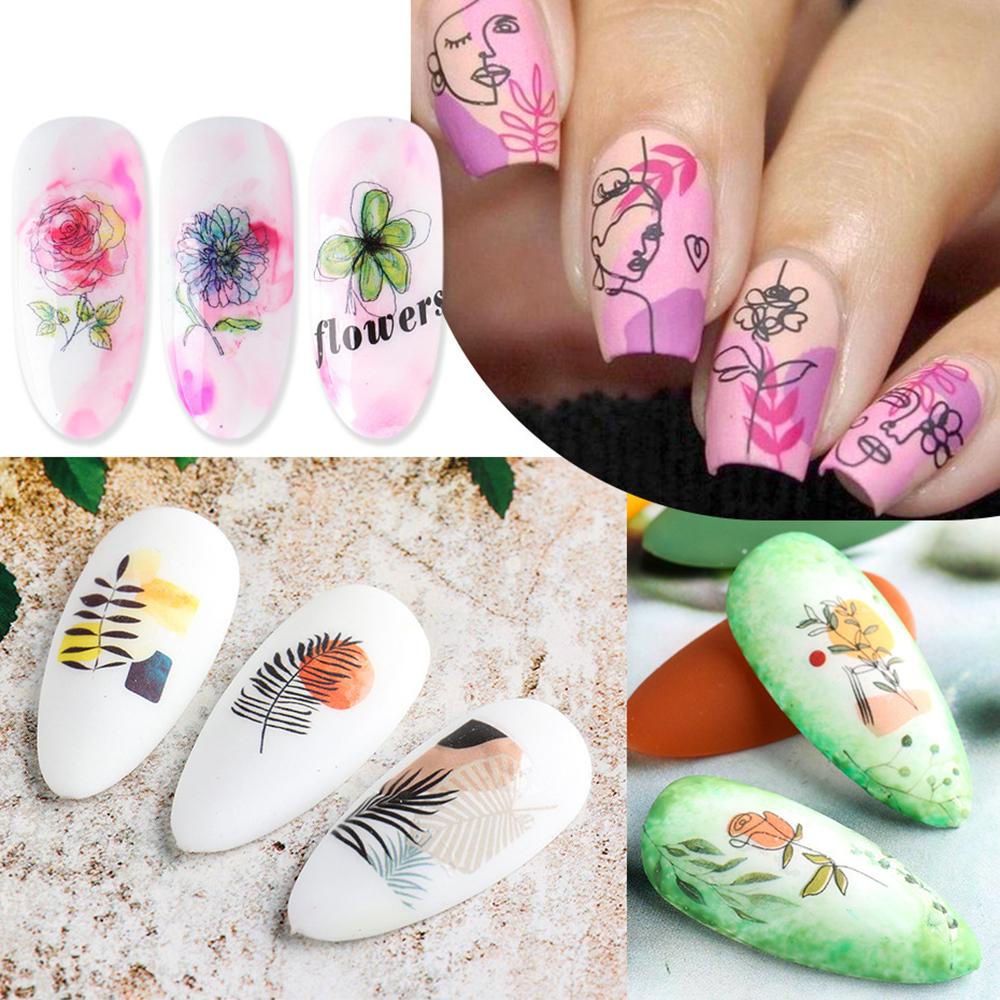 Set 6 Miếng Dán Trang Trí Móng Tay In Họa Tiết Mùa Hè