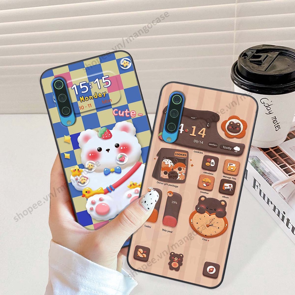 Ốp lưng Xiaomi Mi 9 SE hình gấu, thỏ, đồng hồ cute dễ thương